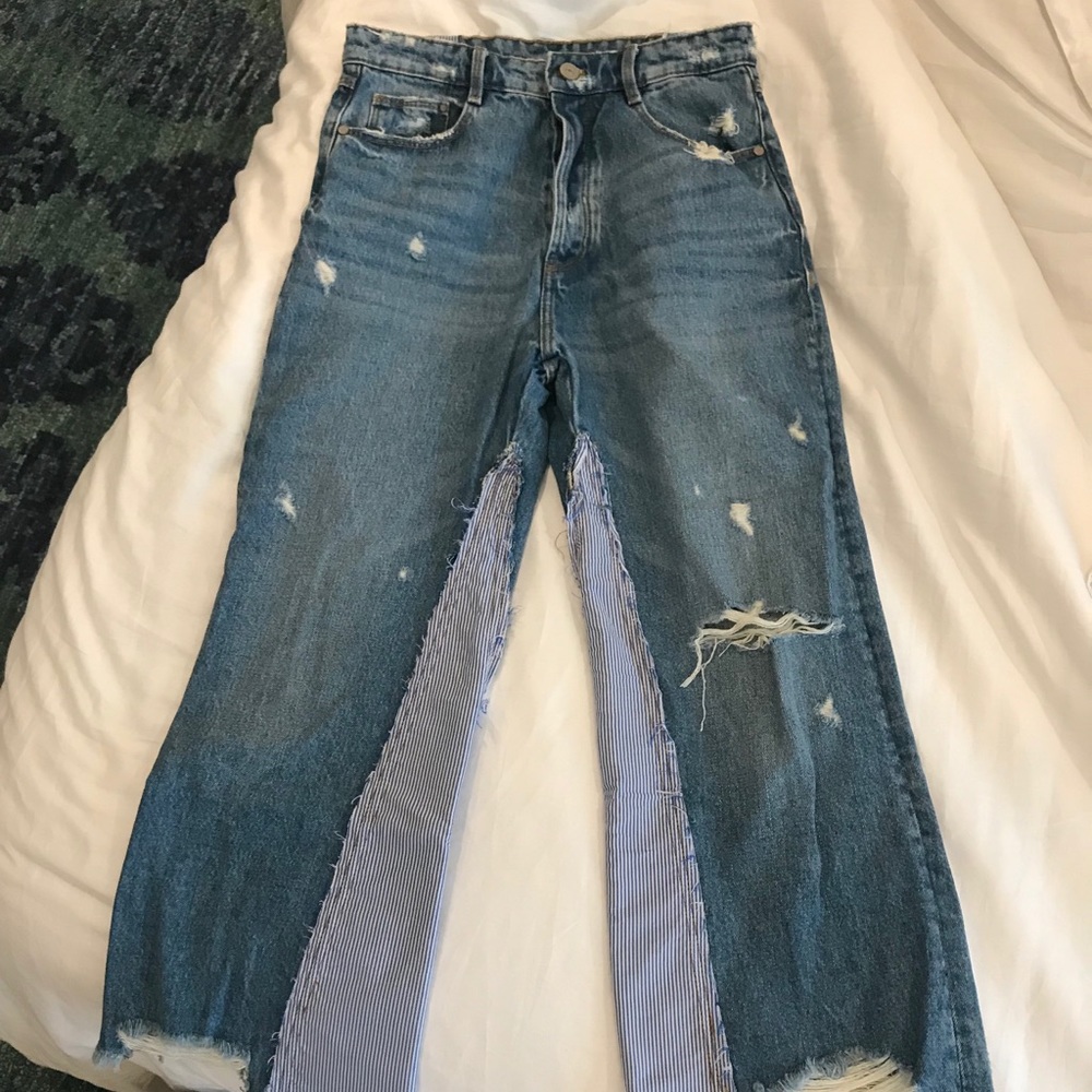 Zara high rise culotte jeans